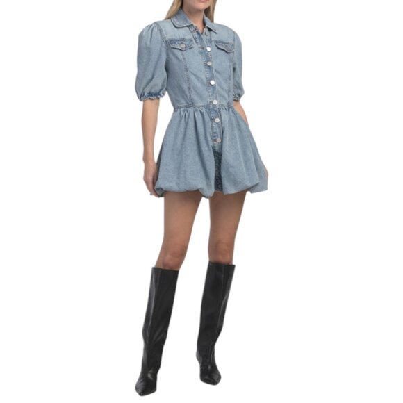 BLANK NYC Blue Denim Mini Dress - Picture 1 of 2
